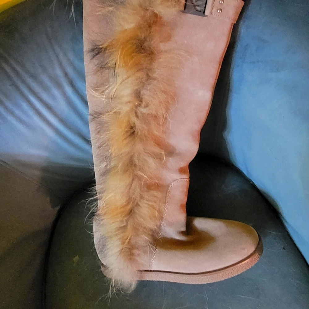 Winter over knee Natural Leather boots